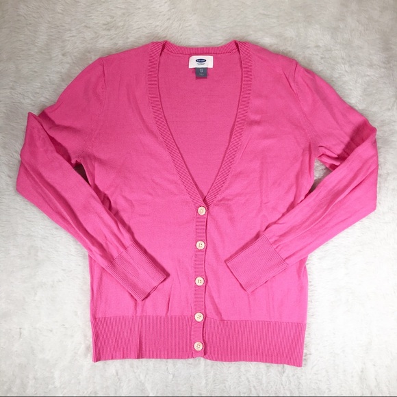 Old Navy Sweaters - Old Navy Pink V-neck Cardigan Sweater
